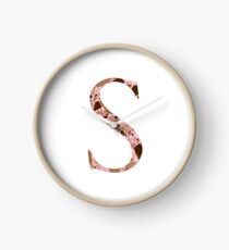 Terrazzo Letter "S" Clock