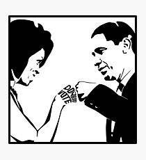 DON'T BOO, VOTE: Obama Fist Bump Photographic Print