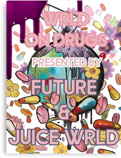 Future /& Juice WRLD Present.. WRLD on Drugs Cover Poster Art Print 20×20 24×24/"