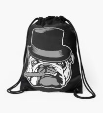 Detective bulldog Drawstring Bag