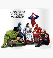 Jesus and His Heroes Friends Poster