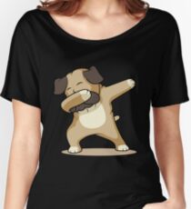 'Dab Dabbing Pug' Cute Dabbing Pug Dog Gift Women's Relaxed Fit T-Shirt