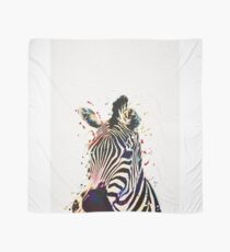 Zebra Watercolor Art Scarf