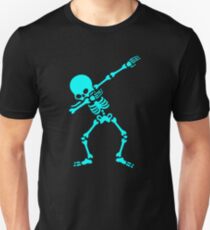 Dabbing Skeleton (Dab Blue) Slim Fit T-Shirt