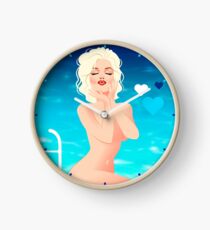Marilyn am Pool Uhr