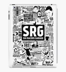 Sim Racers Garage Collage - Black w/ White Products iPad Case/Skin