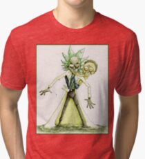 Camiseta de tejido mixto Rick tóxico y Morty