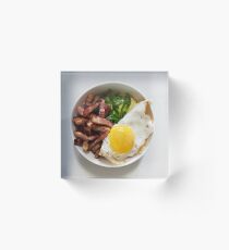 Bacon, Eggs and Peppers on Mash Acrylic Block