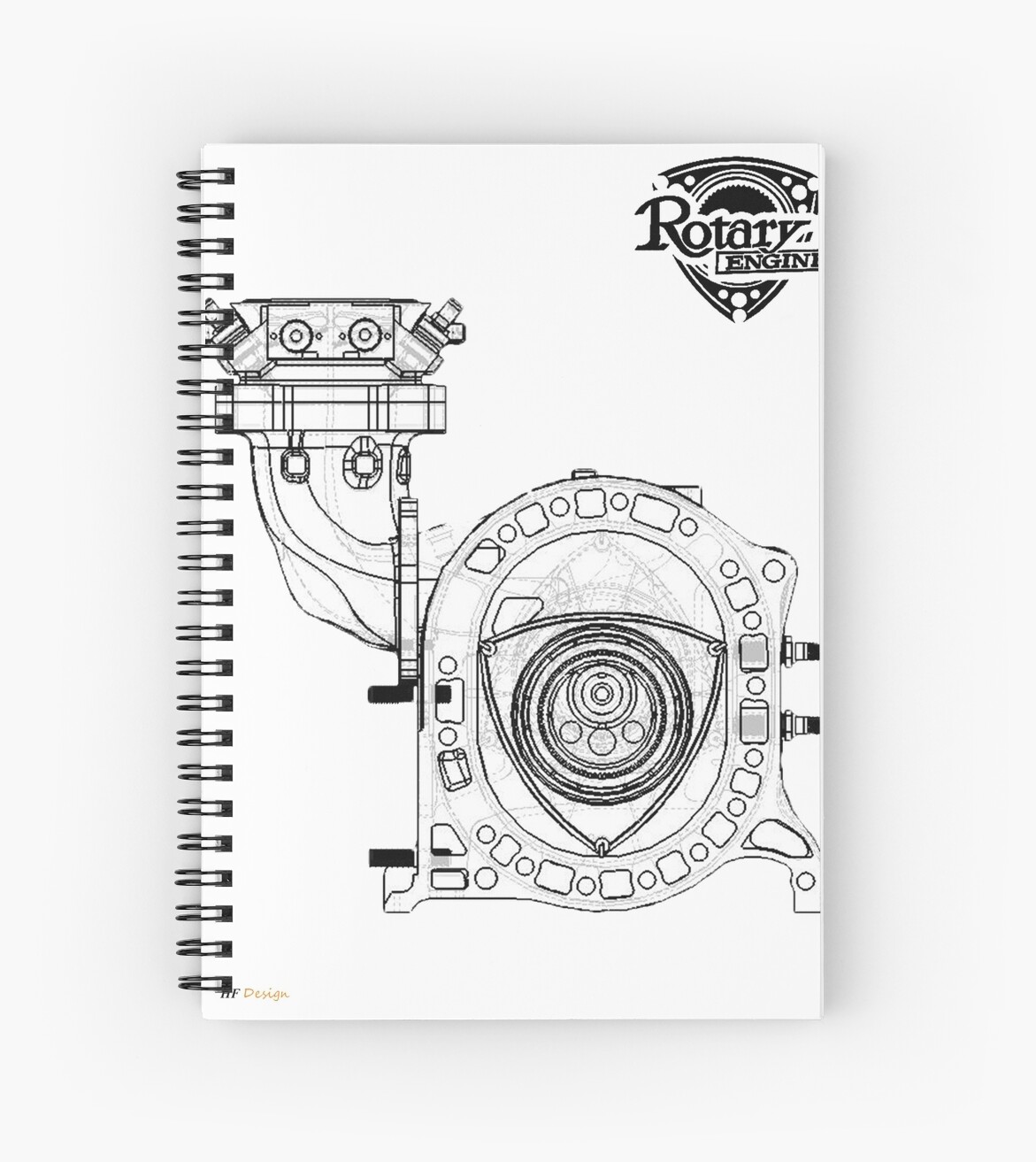 "Mazda Rotary Engine Blueprint für Leistung 13B" Spiralblock von