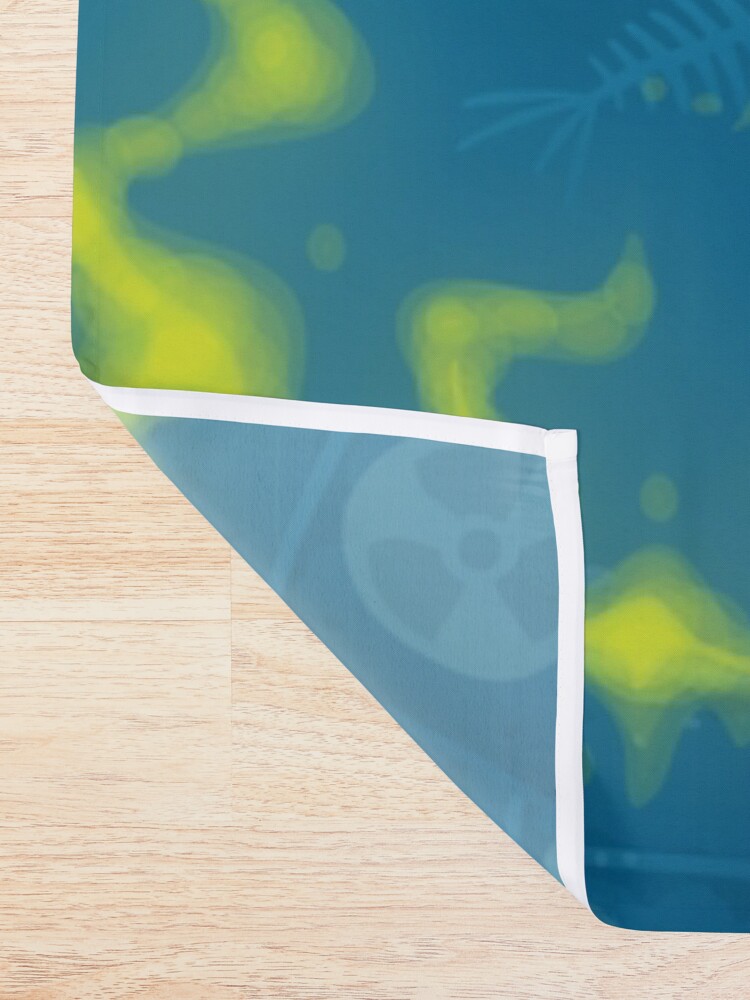 Alternate view of Zombie Fish Shower Curtain