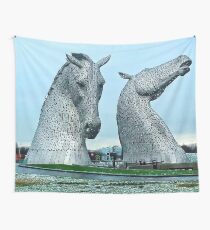 The Kelpies in January Wall Tapestry