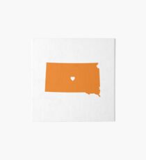 South Dakota Love in Orange Art Board