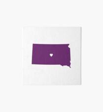 South Dakota Love in Purple Art Board