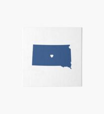 South Dakota Love in Blue Art Board