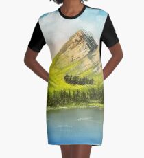 Friedliche Gipfel T-Shirt Kleid