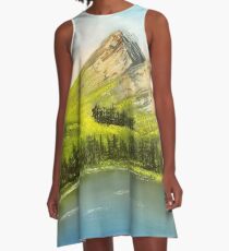 Friedliche Gipfel A-Linien Kleid