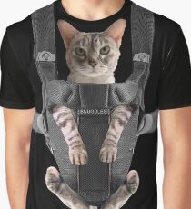 Camiseta gráfica Gato en portabebés