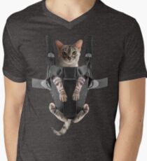 Cat Parent Baby Carrier Men's V-Neck T-Shirt
