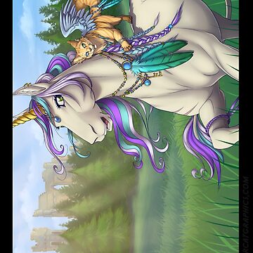 Artwork thumbnail, Meadow Unicorn Poster by cybercat