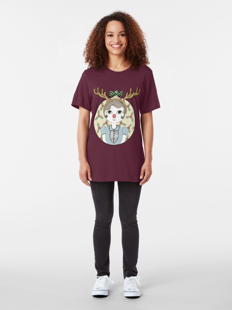 Alternate view of Waiting for Santa Slim Fit T-Shirt
