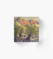 Flinders Ranges, South Australia's winter sunland, circa 1935 Acrylic Block