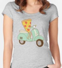 pizza delivery Women's Fitted Scoop T-Shirt