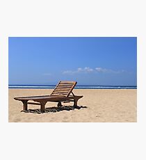 Wooden sunbed Photographic Print