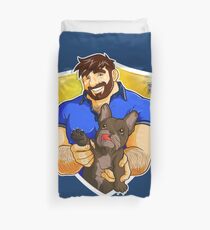 ADAM LIKES FRENCHIES - BRINDLE BULLDOG Duvet Cover