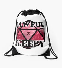 d20 - Lawful Sleepy Drawstring Bag