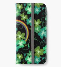 Irish Shamrocks and Gold at the end of the rainbow iPhone Wallet/Case/Skin