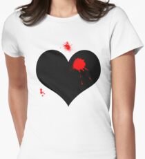 Bullet to the heart Women's Fitted T-Shirt