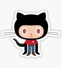 Red Polo Octocat Red Shirt ScottGu Github Sticker