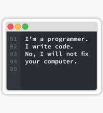 Pegatina Soy un programador