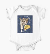 Cat Astronaut - Tacos im Weltraum - lustig Baby Body Kurzarm
