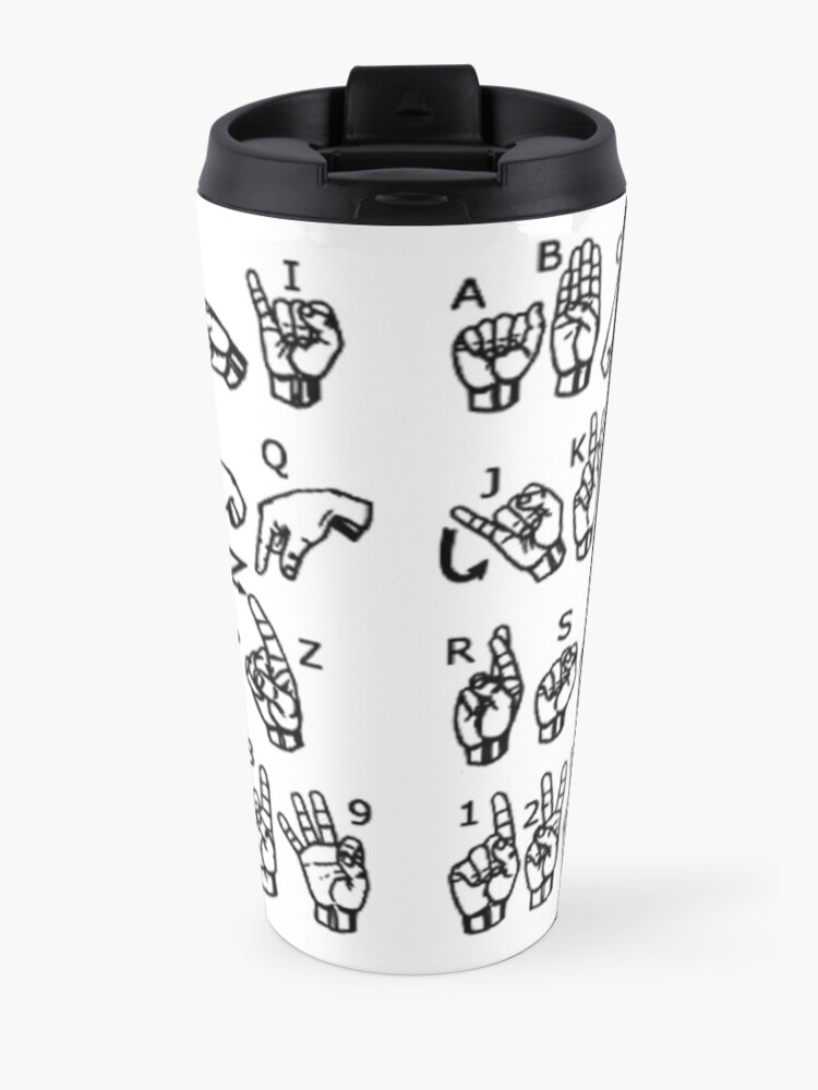 Alternate view of American Sign Language Alphabet Travel Mug
