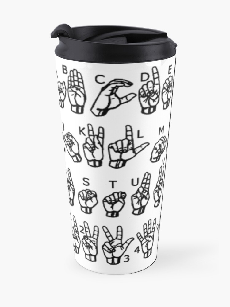 Alternate view of American Sign Language Alphabet Travel Mug