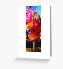 abstract of parasols Greeting Card
