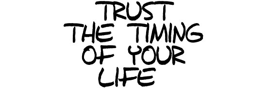 trust the timing of your life trust the timing of your life