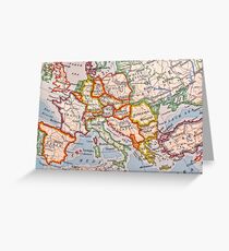 map of Europe Greeting Card