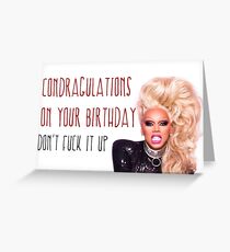 RuPaul, Condragulations, congratulations card, meme greeting cards Greeting Card