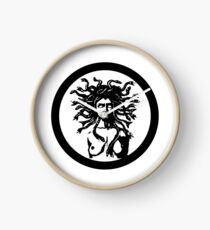 Medusa Statue - (Black Print) Clock