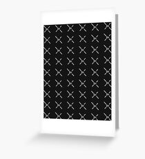 White Barbed Wire Minimalist Pattern Design Greeting Card