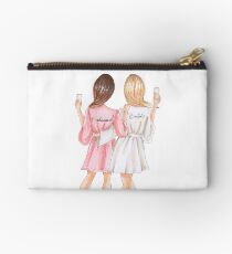 light brown hair bridesmaid Zipper Pouch