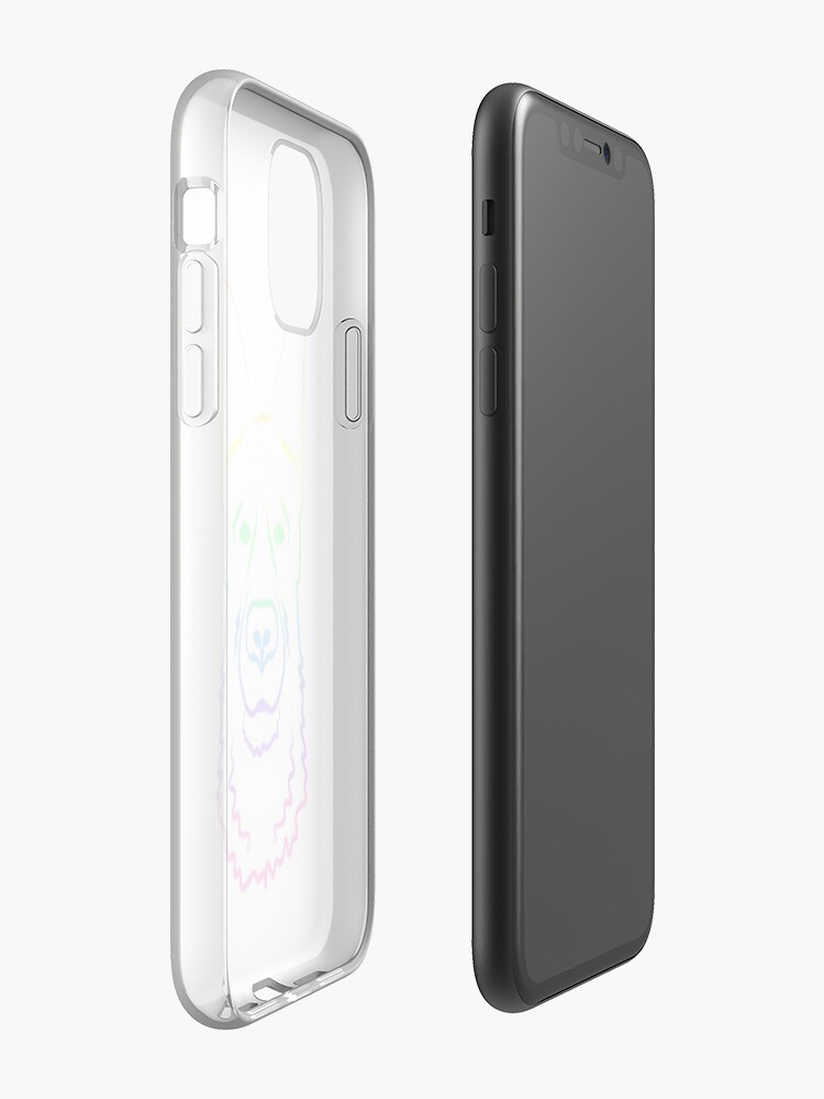 Coque iPhone « Chien arc-en-ciel », par lowkeyjy