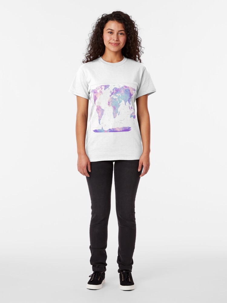 Alternate view of Unicorn Earth Map Classic T-Shirt