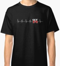 Nissan GT-R Herzschlag Schwarz Classic T-Shirt