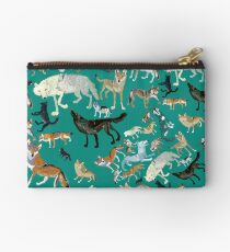 Wolves of the World (Green pattern) Studio Pouch