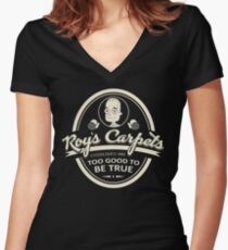 Camiseta entallada de cuello en V Alfombras de roy