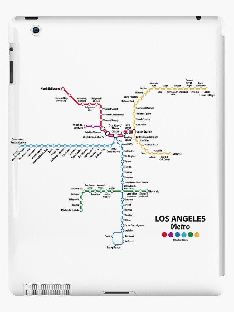 Los Angeles Metro Map Ipad Caseskin By Urbanrail