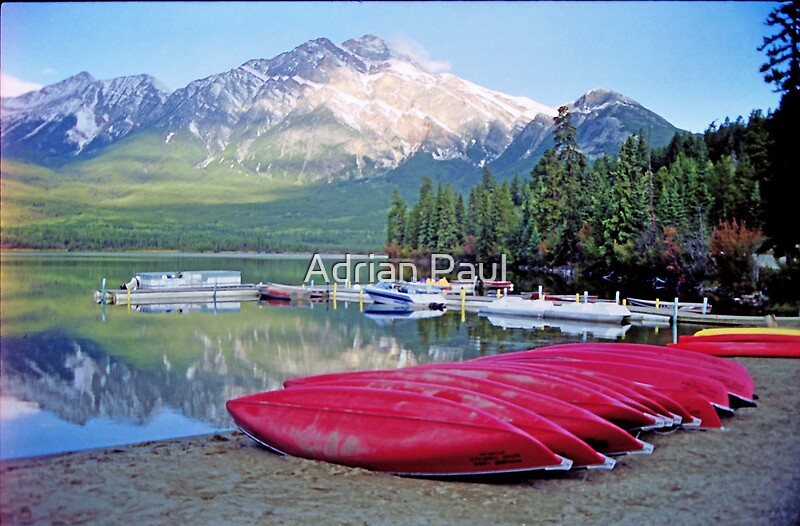 Pyramid Lake Jasper Alberta Canada By Adrian Paul Redbubble   Flat,800x800,075,f 